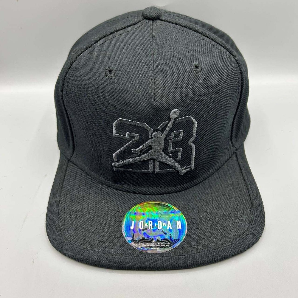 Air Jordan 23 Hat Men Black Embroidered Logo Jumpman Snap Back Cap